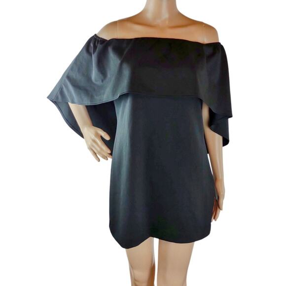 UNBRANDED Women's Mini Dress Black Large Semi Formal festive Wedding - Picture 2 of 3